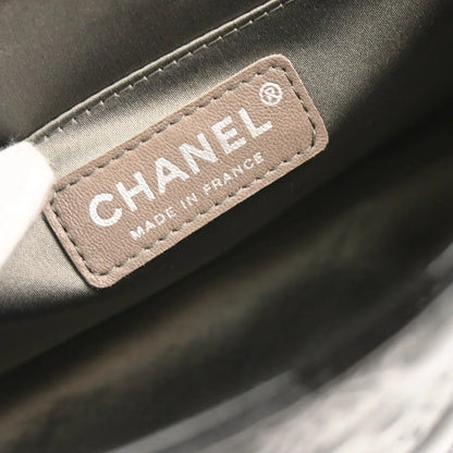 Chanel 2006-2008 Black Patent Leather Icon Chain Handbag