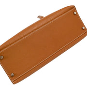 Hermes 2005 Gold Taurillon Clemence Kelly 32 Sellier Handbag