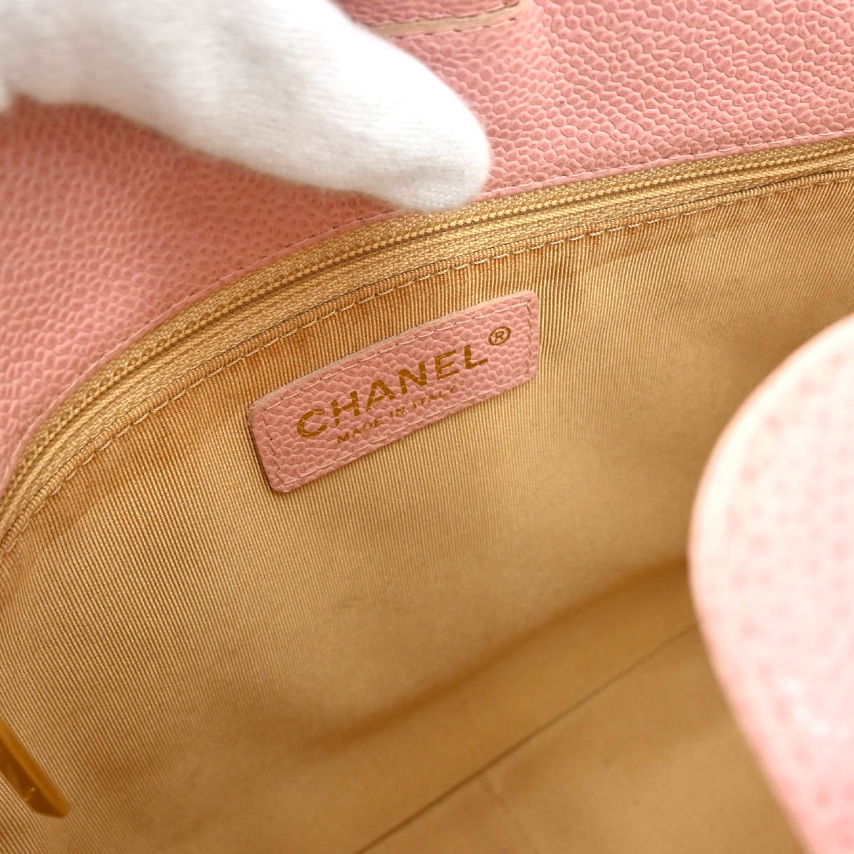 Chanel 2001-2003 Pink Caviar Petite Shopping Tote PST Chain Handbag