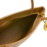 Chanel 2003-2004 Beige Caviar Medallion Tote Handbag