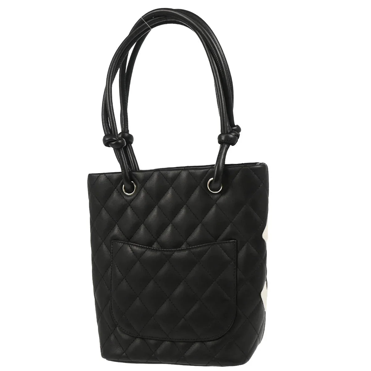 Chanel 2004-2005 Black Calfskin Cambon Ligne Tote Handbag