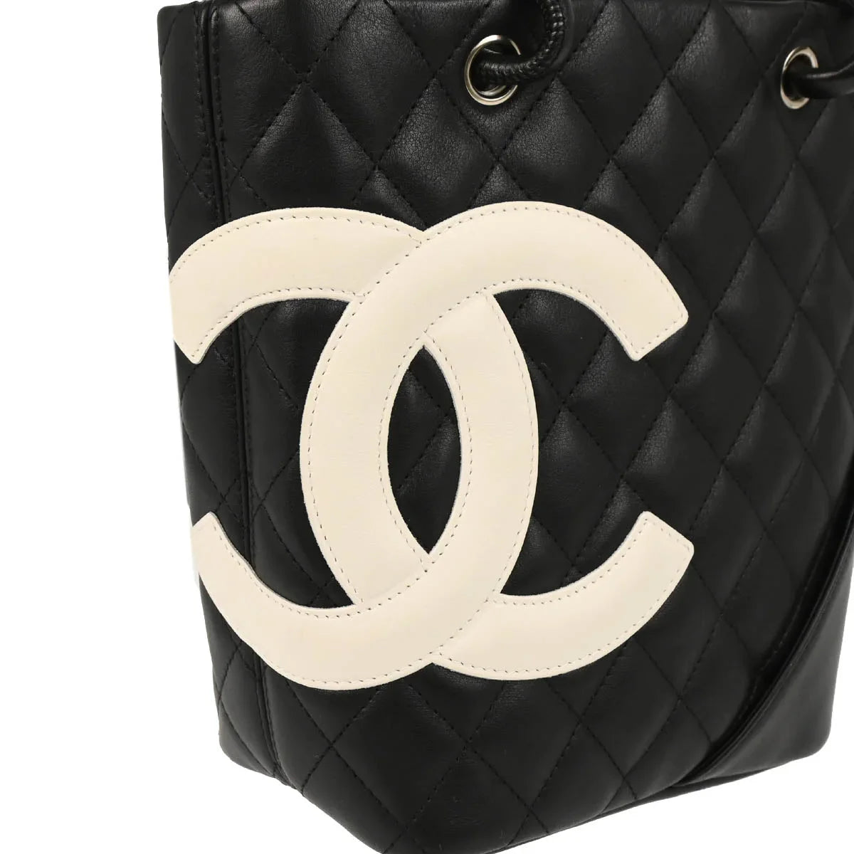 Chanel 2004-2005 Black Calfskin Cambon Ligne Tote Handbag