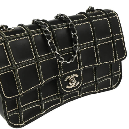 Chanel 2002-2003 Black Calfskin Shoulder Bag