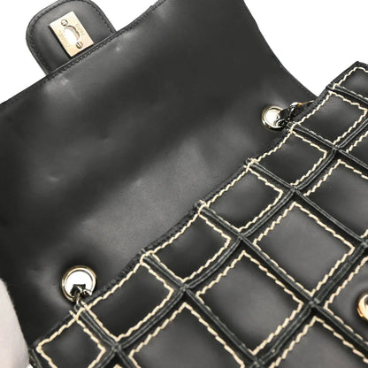 Chanel 2002-2003 Black Calfskin Shoulder Bag