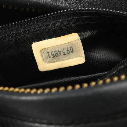 Chanel 1986-1988 Black Lambskin Camera Bag Mini