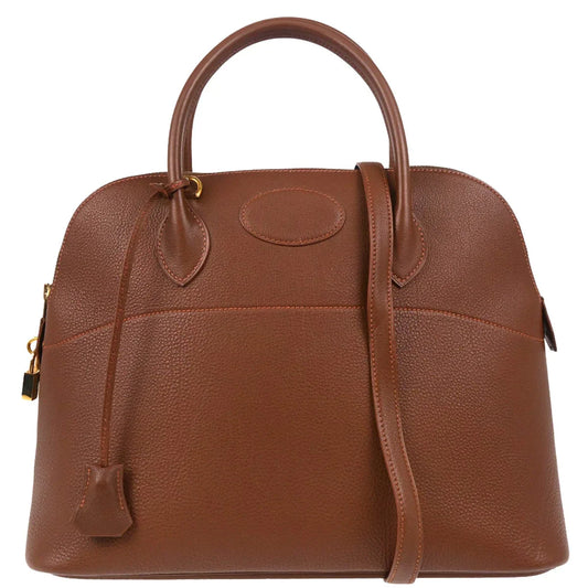 Hermes 1997 Noisette Ardennes Bolide 35 2way Handbag Shoulder