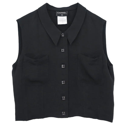 Chanel 1999 Vest Jacket Black #38