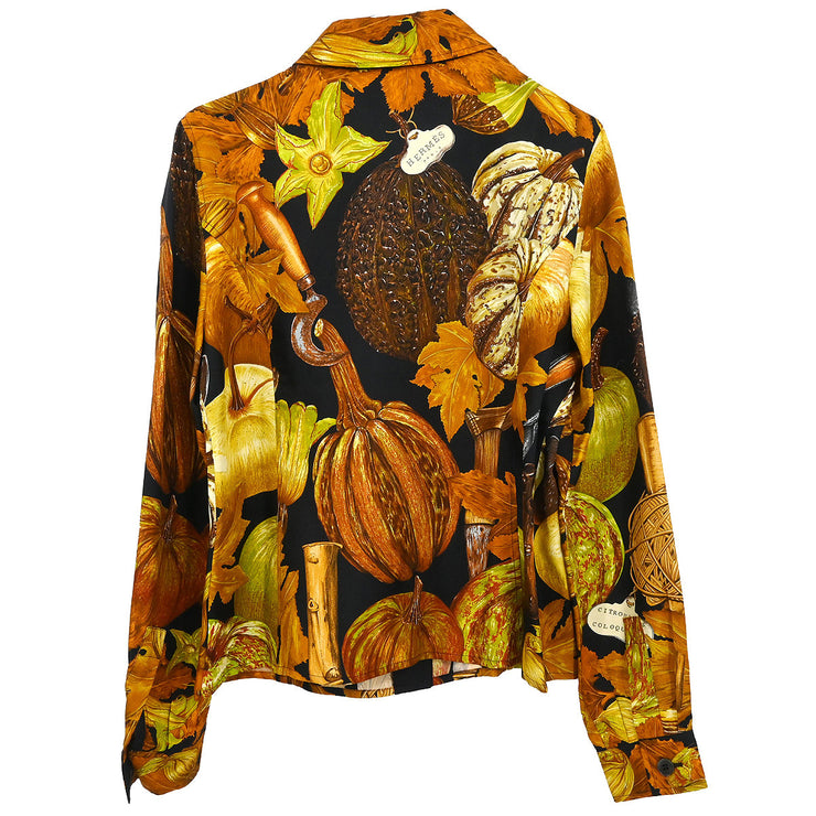 Hermes Shirt Blouse Brown #36