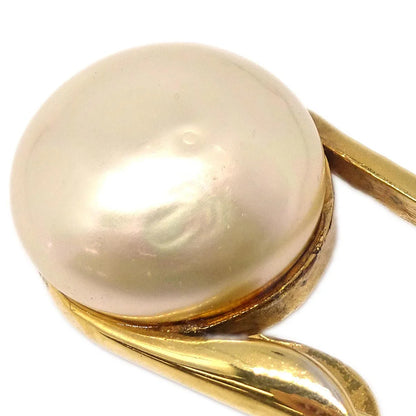 Chanel Costume Pearl Brooch Pin Gold 173