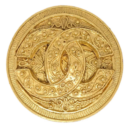 Chanel Medallion Brooch Pin Gold 94A