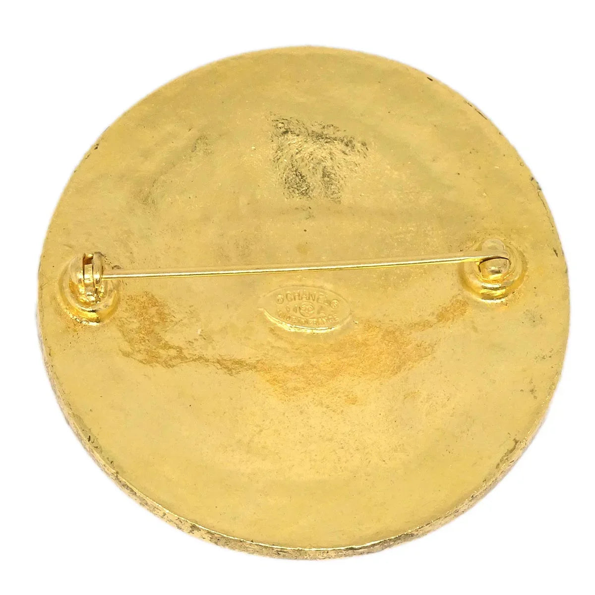 Chanel Medallion Brooch Pin Gold 94A