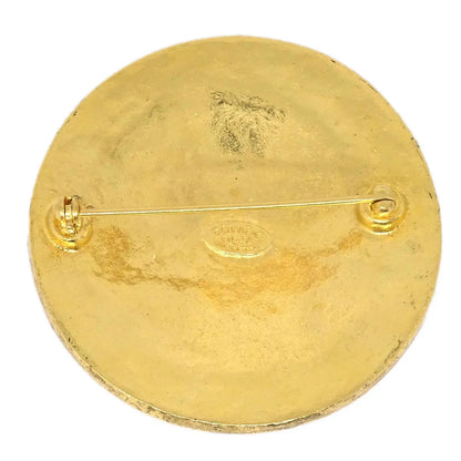 Chanel Medallion Brooch Pin Gold 94A