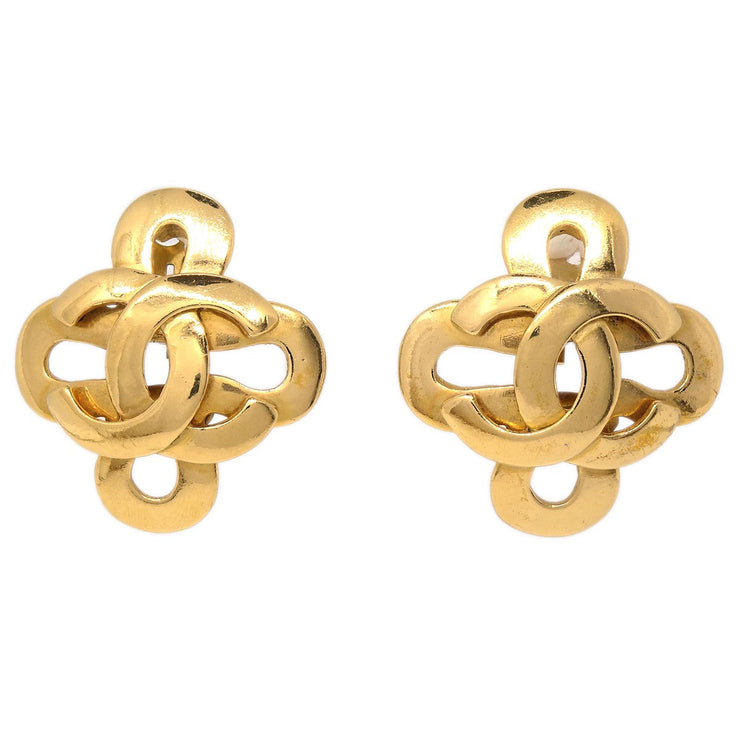 Chanel Gold Earrings Clip-On 95P