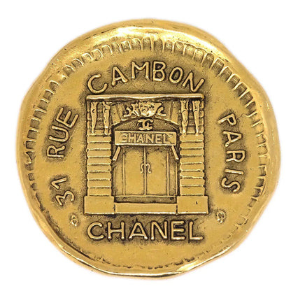 Chanel 31 Rue Cambon Brooch Pin Gold 1131