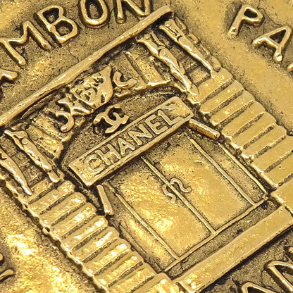 Chanel 31 Rue Cambon Brooch Pin Gold 1131