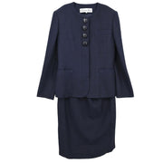 Christian Dior Setup Suit Jacket Skirt Navy #7