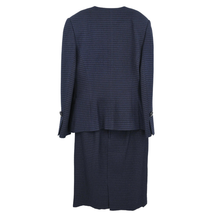 Christian Dior Setup Suit Jacket Skirt Navy #7