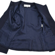 Christian Dior Setup Suit Jacket Skirt Navy #7