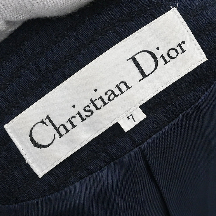 Christian Dior Setup Suit Jacket Skirt Navy #7