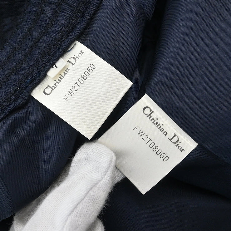 Christian Dior Setup Suit Jacket Skirt Navy #7