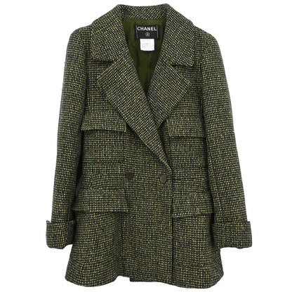Chanel 2001 Double Breasted Jacket Green #34