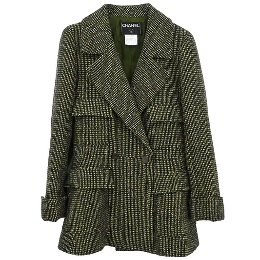 Chanel 2001 Double Breasted Jacket Green #34