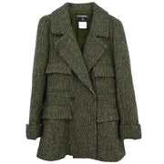 Chanel 2001 Double Breasted Jacket Green #34