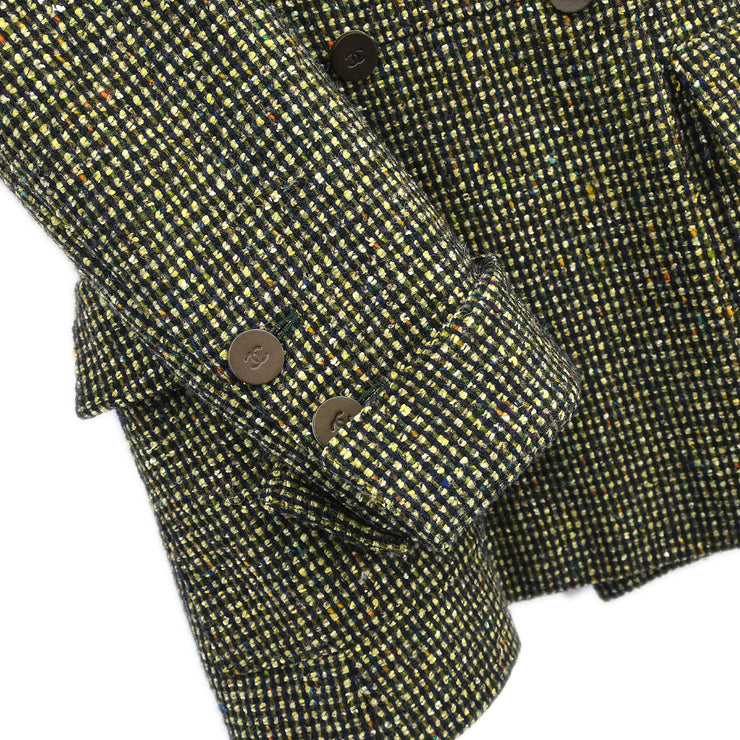 Chanel 2001 Double Breasted Jacket Green #34