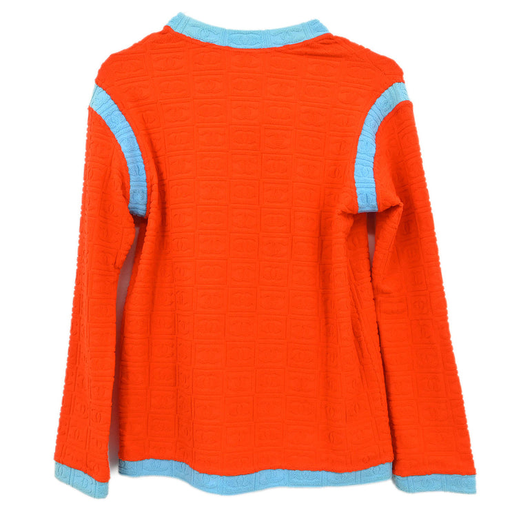 Chanel 2002 Sports Line Zip Up Jacket Orange #38
