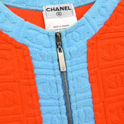 Chanel 2002 Sports Line Zip Up Jacket Orange #38