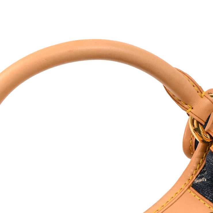 Louis Vuitton 2007 Blue Monogram Denim Pleaty Handbag M95020