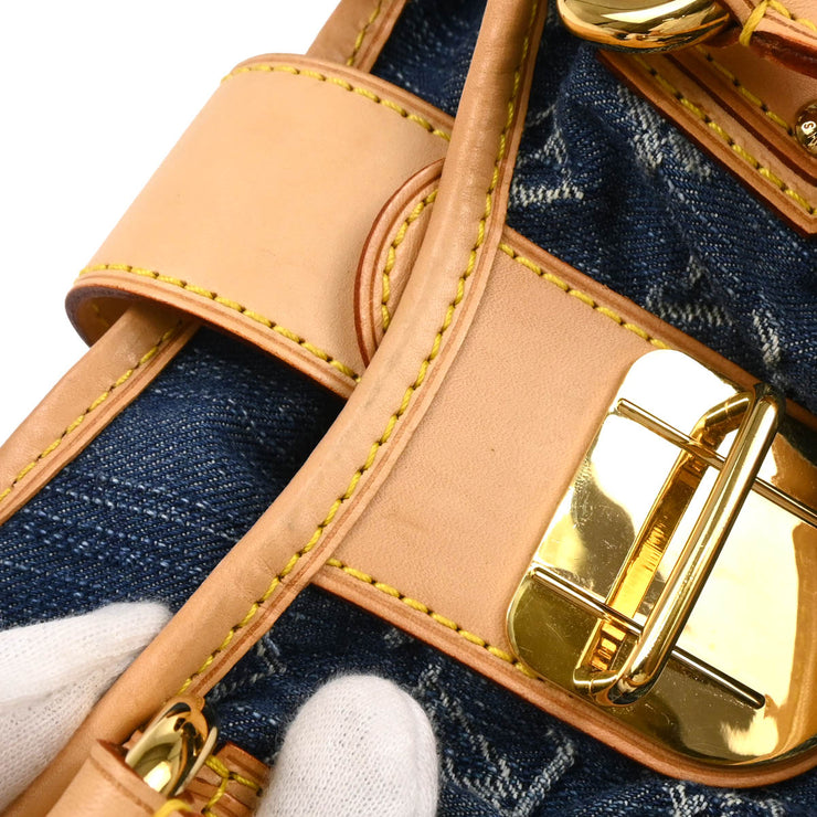Louis Vuitton 2007 Blue Monogram Denim Pleaty Handbag M95020
