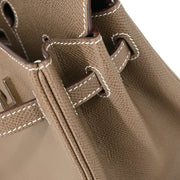 Hermes 2008 Etoupe Gray Veau Epsom Birkin 25 Handbag