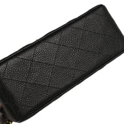 Chanel 2004-2005 Black Caviar Mini Classic Square Flap Shoulder Bag