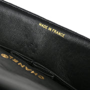 Chanel * 1994-1996 Black Velvet Medium Double Flap Shoulder Bag
