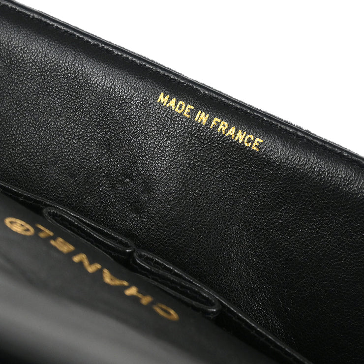 Chanel * 1994-1996 Black Velvet Medium Double Flap Shoulder Bag