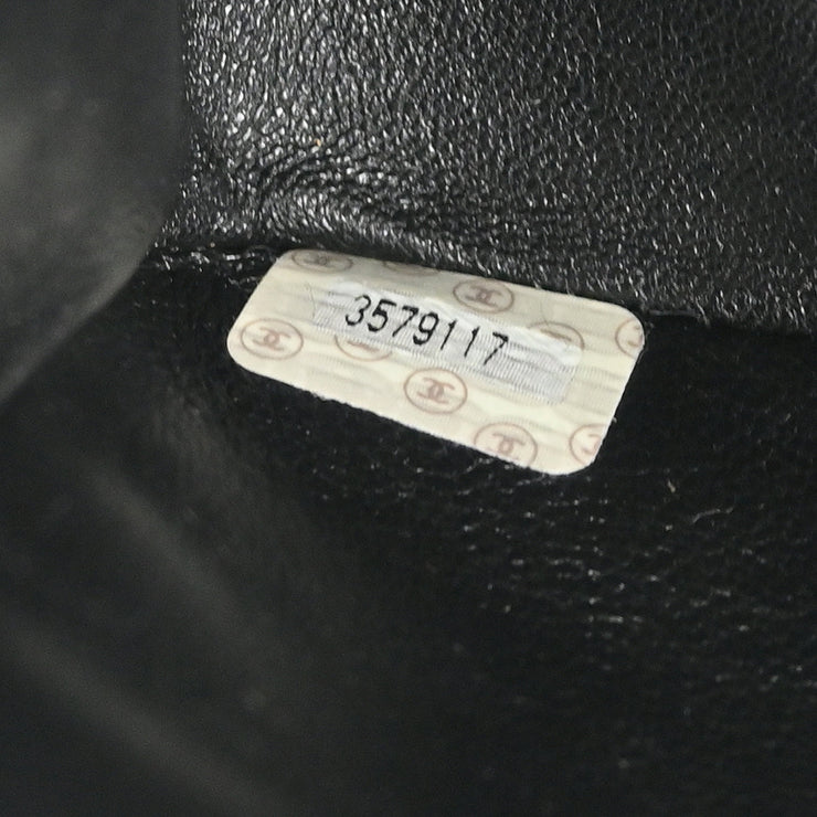 Chanel * 1994-1996 Black Velvet Medium Double Flap Shoulder Bag