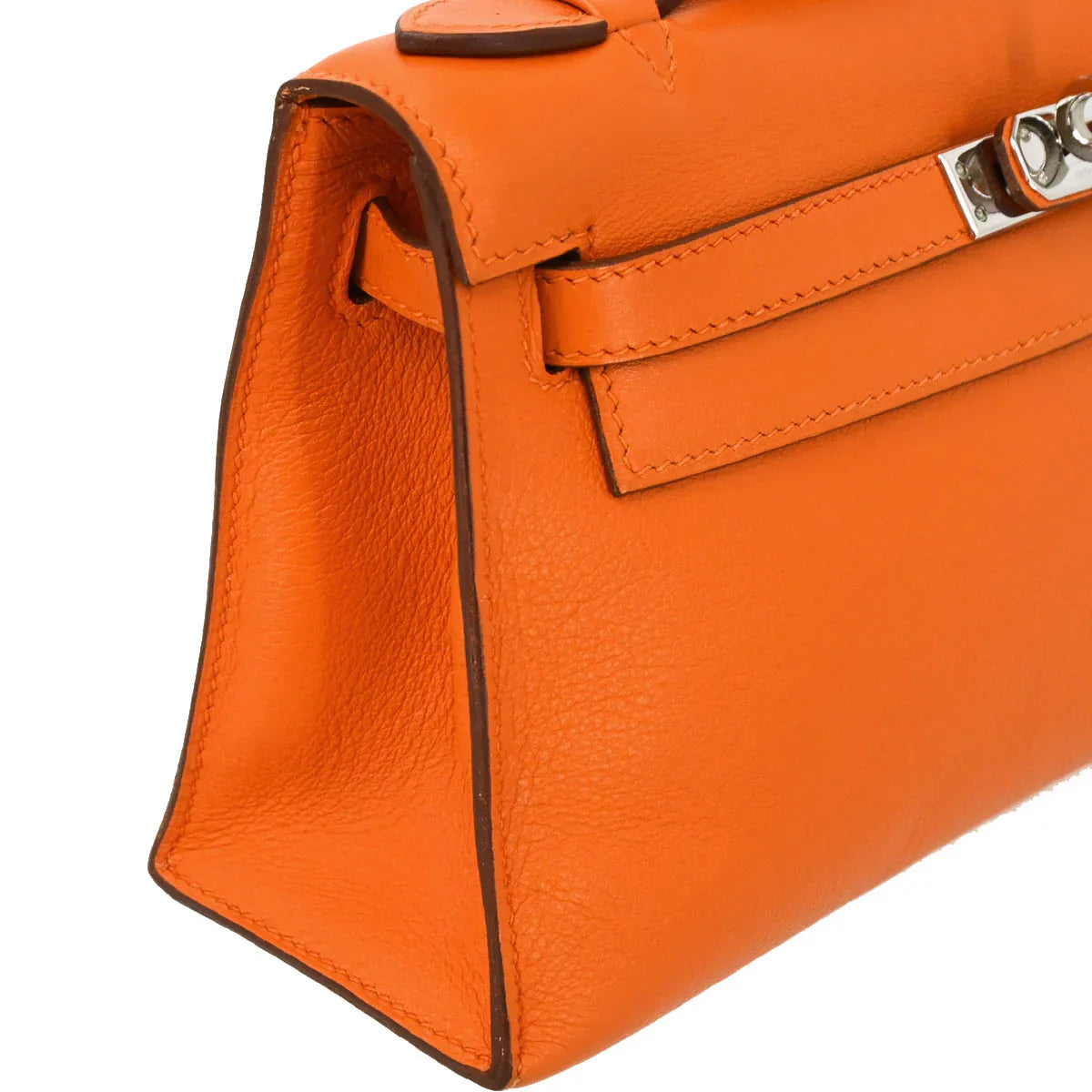 Hermes 2007 Orange Swift Kelly Pochette