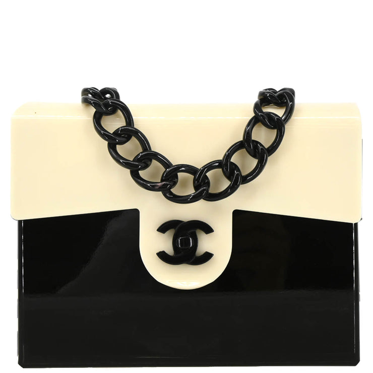 Chanel 2000-2001 Black White Acrylic Shoulder Bag