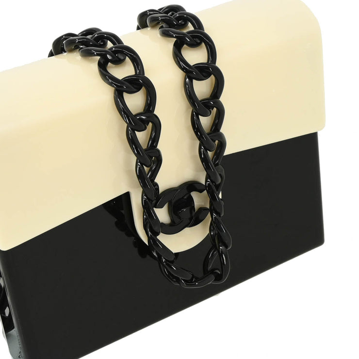 Chanel 2000-2001 Black White Acrylic Shoulder Bag