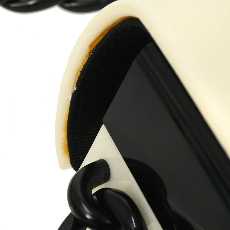 Chanel 2000-2001 Black White Acrylic Shoulder Bag