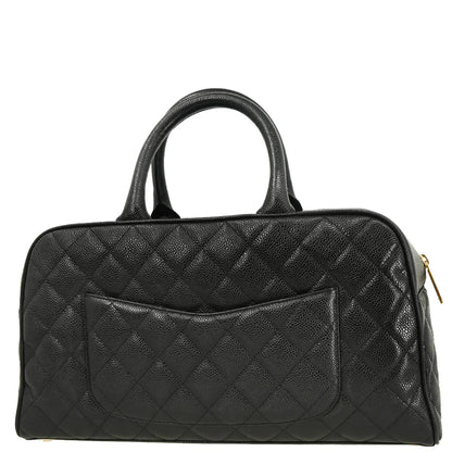 Chanel 2003-2004 Black Caviar Bowling Bag