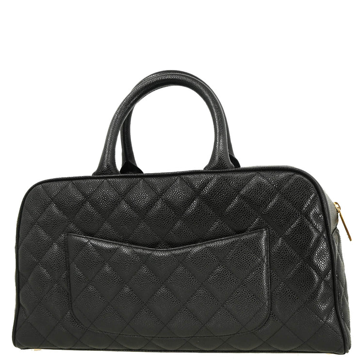 Chanel 2003-2004 Black Caviar Bowling Bag