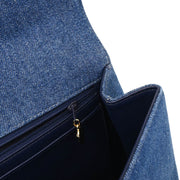 Chanel 1997-1999 Blue Denim Top Handle Handbag