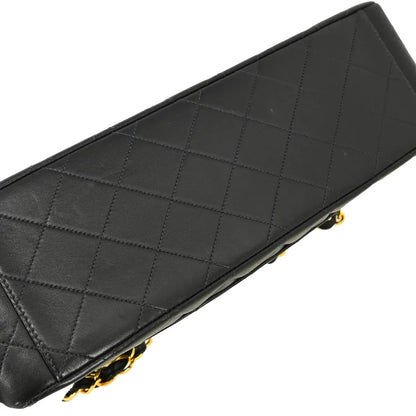 Chanel 1994-1996 Black Lambskin Maxi Classic Flap Shoulder Bag
