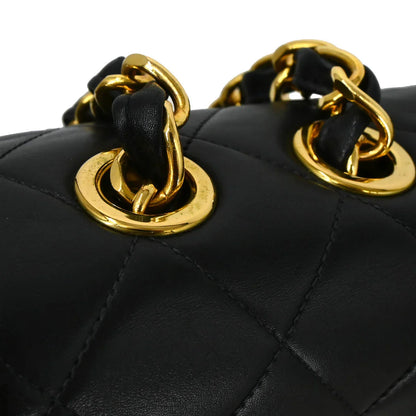 Chanel 1994-1996 Black Lambskin Maxi Classic Flap Shoulder Bag