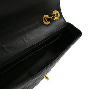 Chanel 1994-1996 Black Caviar Jumbo Classic Flap Bag