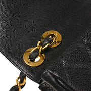Chanel 1994-1996 Black Caviar Jumbo Classic Flap Bag