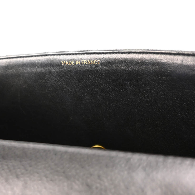Chanel 1994-1996 Black Caviar Jumbo Classic Flap Bag