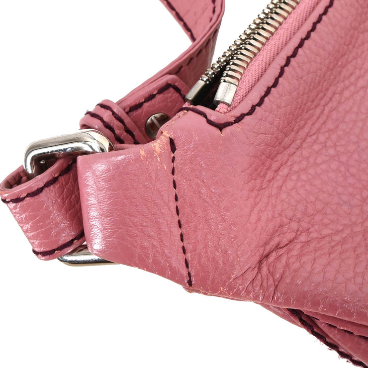 Chanel 2003-2004 Pink Calfskin Fringe Shoulder Bag